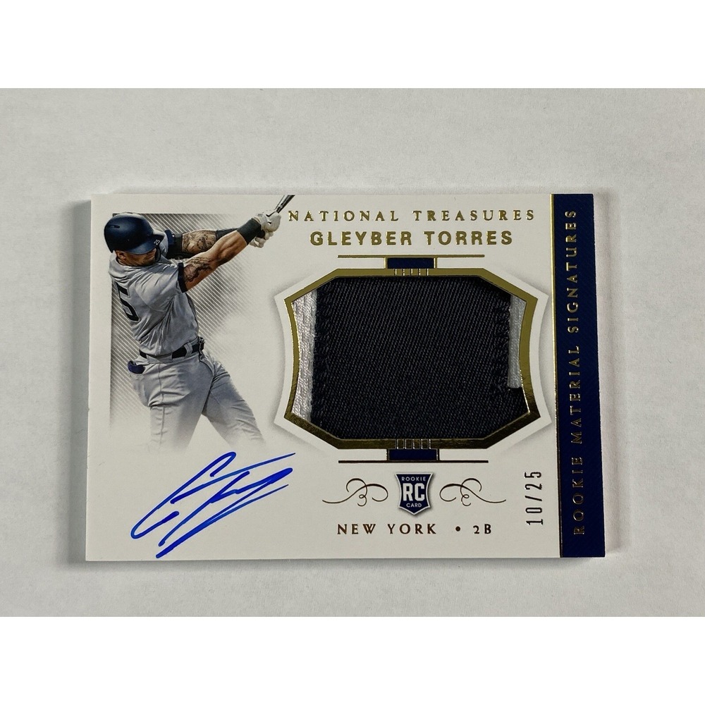 Gleyber Torres Rookie Card 2018 National Treasures Auto Patch 10/25 RPA Yankees